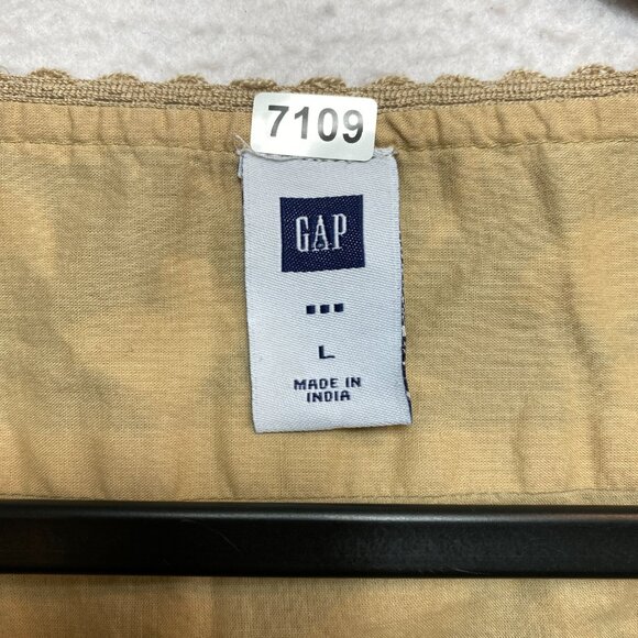 VINTAGE Gap Blouse Womens L Green Dolmal Sleeves Floral Wrap Y2K - Picture 6 of 11